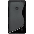 Amzer® TPU Hybrid Case - Solid Black for Nokia Lumia 520