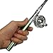 Yogayet Mini Pocket Ice Fly Fishing Rod and Reel Combos Set Aluminum Alloy Pen Fishing Pole 38'' Sea Saltwater Freshwater Kit Green