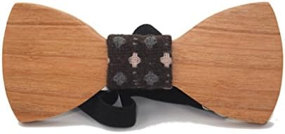 AlinaFashionExpress Men's Wooden Neck Tie Brown