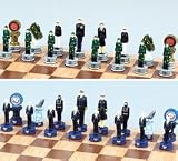 Marines And Navy Chess Set, King:3-1/4 -