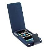 GTMax Permium Durable Leather Flip Carrying Case – Dark Blue for Apple iPod touch 8GB 32GB 64G 3rd 3G Generation