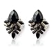 Bestpriceam Fashion Women Lady Rhinestone Crystal Drop Alloy Ear Studs Earrings (Black)