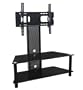 Walker Edison V42MT2 Onyx Two Level TV Stand, Black