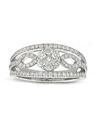 0.78ct tw Diamond Cluster Ring set in 18k White Gold