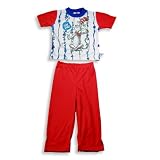 Wormser - Boys Cat In The Hat Short Sleeve Pajamas, Red, White