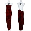 Celtic Sarong in Celtic Cross And Circle Burgundy