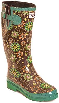 Women Rain Boots Faux-Fur Night Bloom (8)