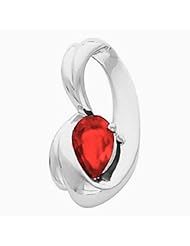 14K Yellow Gold Pear Cut Chatham Created Ruby Pendant -- LIFETIME WARRANTY