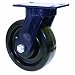 RWM Casters 75 Series Plate Caster, Swivel, Kingpinless, Phenolic Wheel