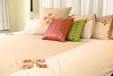 Akasha DCBLOO3FQN Blossom Series Queen Duvet Cover - Antique With Sahara
