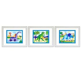 Dinosaurland Set of 3 Framed Prints by Olive Kids