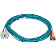10Gb Fiber Optic Cable, ST/SC, Multi Mode, Duplex - 5 Meter (50/125 Type) - Aqua