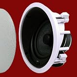 New 8 In Ceiling Surround Sound HD Home Theater Round Glass Fiber Angled Speaker TSS8A