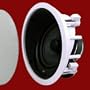 New 8" In Ceiling Surround Sound HD Home Theater Round Glass Fiber Angled Speaker TSS8A