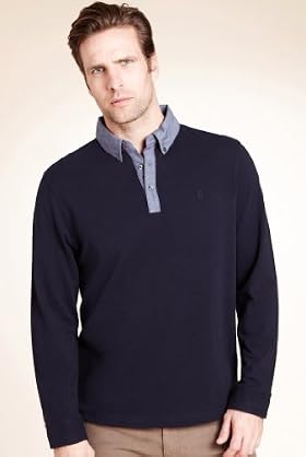 Blue Harbour Pure Cotton Long Sleeve T-Shirt