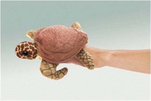 Childrens Toyshop  Toys : Folkmanis Mini Loggerhead Turtle Finger Puppet