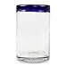 NOVICA Artisan Crafted Hand Blown Clear Blue Recycled Glass Juice Glasses, 14 oz. 'Classic' (set of 6)