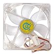3x3 (80mm) Case Fan with LEDs & 3-pin/4-pin Connectors (Clear)