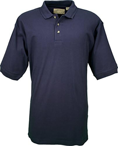 Colorado Timberline Men's Edinburgh Polo Shirt 100% Cotton w/ Anti-Roll Collar (5XL, Navy)