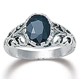 Blue Sapphire Sterling Silver Ring