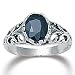 Blue Sapphire Sterling Silver Ring