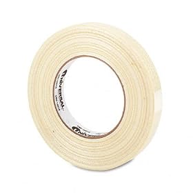Click here to buy Premium-Grade Transparent Filament Tape, 18mm x 55m, 3 Core, 1 Roll (UNV16018) by Universal.