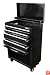 Excel TB2201X-Black 22-Inch Steel Chest Roller Cabinet Combination, Black