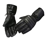 Gauntlet Motorcycle Padded Glove with Spandex - LeatherBull.com