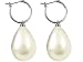 Genuine White South Sea Shell Majorca Pearl Earring Drops with 15mm Hoops