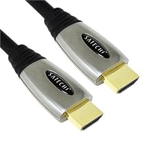 (49.2 Feet) 15M HDMI Male to Male Cable Zinc Alloy Shell Black Nickel-Plated Magnetic Shield with 24K Gold-plated Connector (1 Year Warranty)