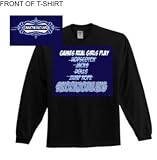 SnowGirl - Games Real Girls Play Snowmobile Ladies tee, BLUE, LARGE