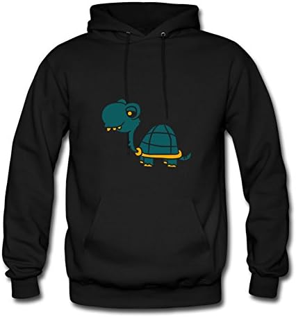Fashionable Informal Customized Long-sleeve Stupid Ugly Funny Turtle Women Medium Black Sweatshirts