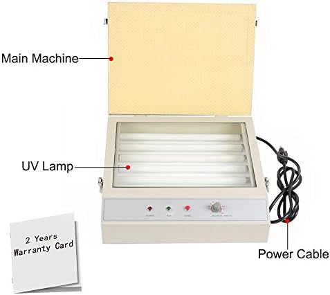 PowerHalo UV Exposure Unit Silk Screen Exposure Unit Hot Foil Pad Printing PCB Make Plates (210 x 260 mm)