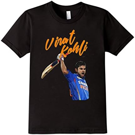 Kids Virat Kohli India Cricket Sports Team Fan T Shirt 12 Black