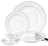 Lorren Home Trends Porcelain Dinnerware Set, 20-Piece
