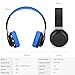 Sound Intone BT-02 Wireless Bluetooth Headphones Over-ear Stereo Folding with Volume Control and Microphone Headsets (Black/blue)