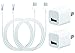 CBCell 5831436 Charger Set Feet USB Data Cables and Wall Adapters for iPhone 5, 5S, 6, 6 Plus, 6S, 4th Gen iPad, iPad Air, iPad Air 2, iPad Mini