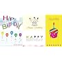 25 Folded 5x7 Premium Quality "Happy Birthday" Greeting Cards at Wholesale Price - Unique and Colorful Designer Quality Cards in 5 Different Designs
