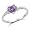 Amethyst Heart CZ Sterling Silver Ring Sizes 4 to 9, 5