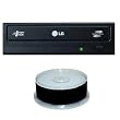 LG GH24NS50 24X SATA DVD+/-RW Internal Burner Drive with DVD-R 25 Disc Spindle