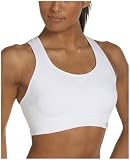  : Champion Women's Seamless Fitness Sports Bra, White, Medium