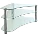 Centurion GT7 Clear Corner Contemporary Design Flat Screen 26"-43" Glass Stand
