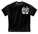 Military T-Shirt Double Flag Eagle Pow Black