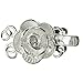 .925 Sterling Silver Romance Rose Flower 2 Strand Pearl Box Clasp Connector Switch Bead