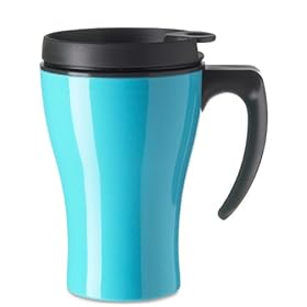 Rosti Mepal, Mug isotermico con apertura automatica, colore: Azzurro