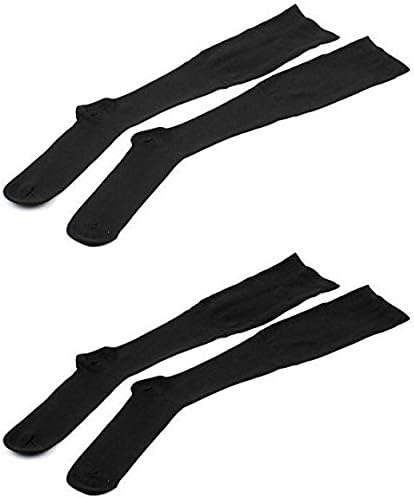 Pack of 2 Pairs Which Is 4 Mid Calf to Upper Calf Below Knee High Compression Socks for Women with Shoe Sizes From 4-7.5 USA Compression Stockings (Women's Shoe Sizes 4 to 7.5)
