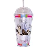 LittleGifts Puppies 18-Ounce Dome Etched Cup