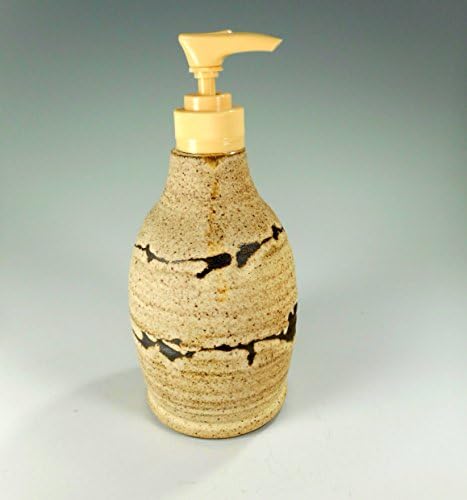 Ceramic soap pump dispenser, pottery detergent pump, stoneware liquid soap pumper