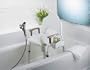 Shower Chair Deluxe KIt - Includes contoured, non-slip seat with removable back and armrests. Weight capacity 300 lbs with adjustable legs and rubber feet for added safety. Two convenient storage baskets fit either side and hand held shower attachment to keep water near by. All have excellent drainage.