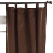 55-Inch by 63-Inch Faux Suede Chamois Tab Top Panel, Chocolate